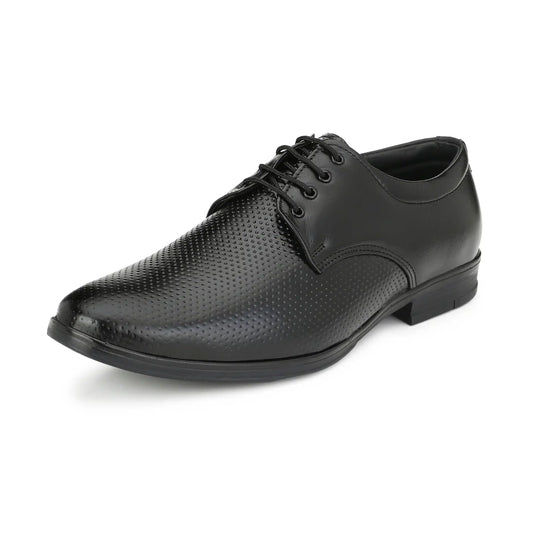 Lace Up for Men Dotted Pattern Pure Leather Shoes