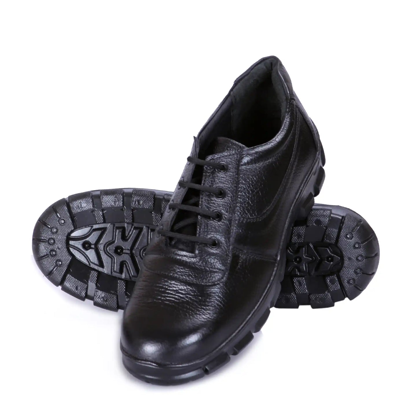 Genuine Leather Industrial Lace Up Safety Shoes for Men